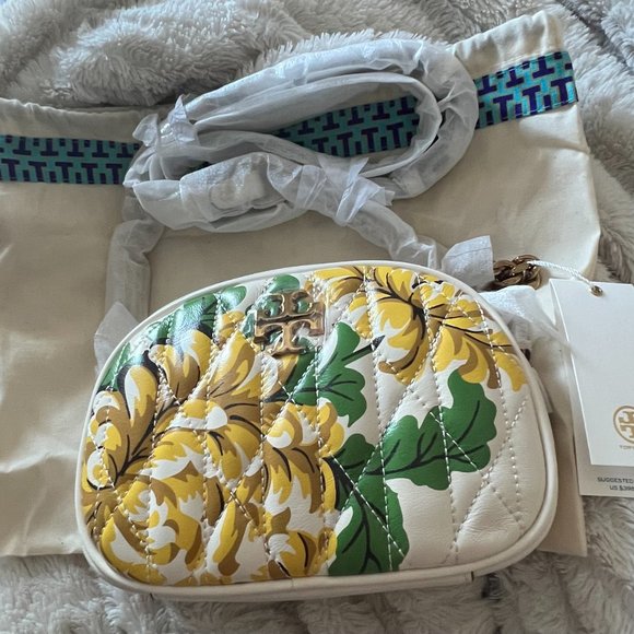 NWT Tory Burch Kira Chevron Floral Camera Bag *Brand New* - Picture 3 of 7